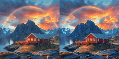 turn rainbow image into video with ai