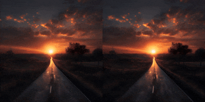 turn rising sun image into video