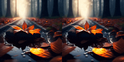 turn colorful leaves image to video ai