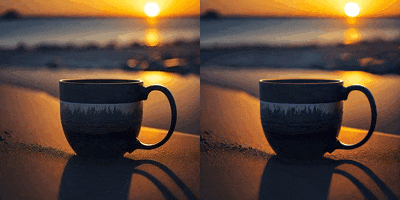 convert morning cup of tea image into video