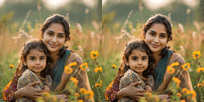mother daughter image into video