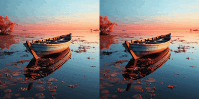 turn floating boat image into video