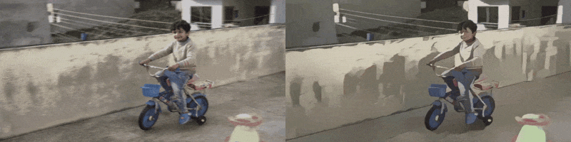 boy cycling Video to Animation Generator