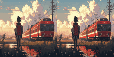 Boy Seeing Train