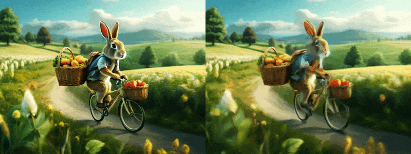 bunny Cycling in garden