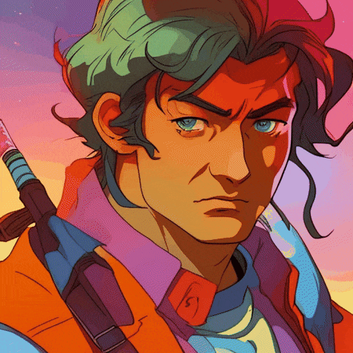 John Wayne as an anime space cowboy like from Cowboy Bebop