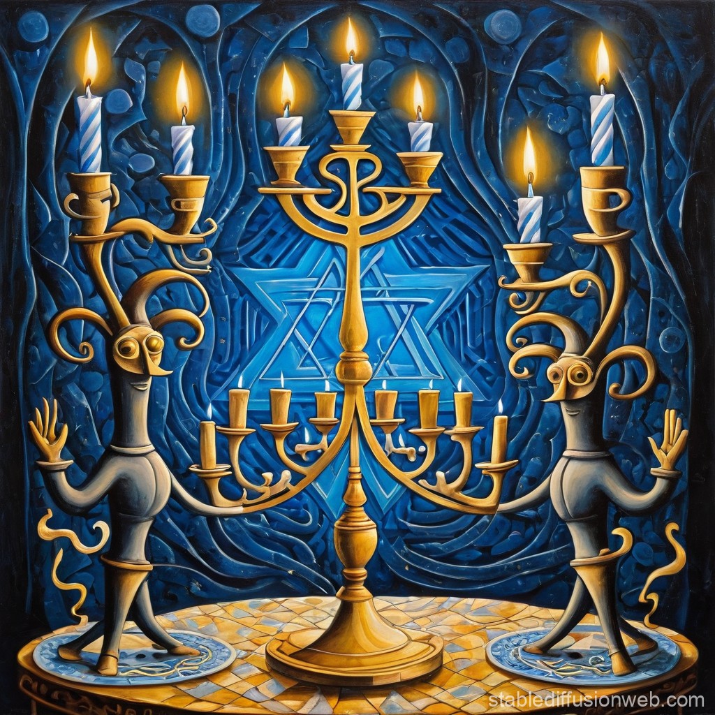 Whimsical Menorah