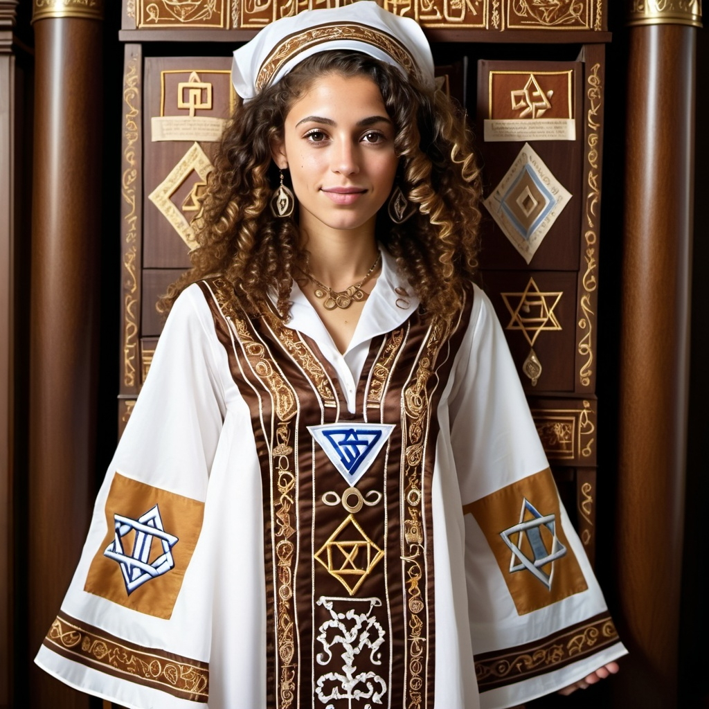 Embroidered Jewish Dress Art