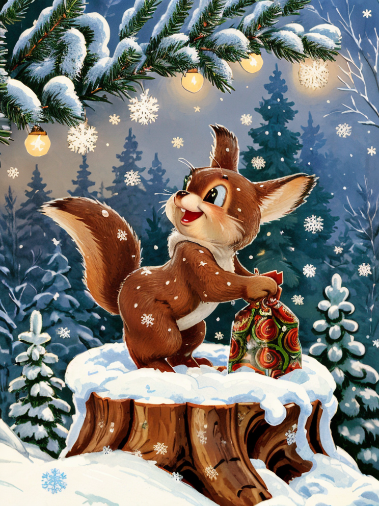 Squirell Greeting Card