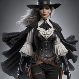 Victorian armed fantasy figure